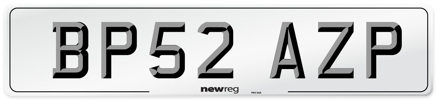 BP52 AZP Number Plate from New Reg